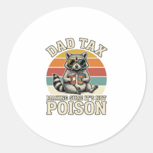Sticker Rond Conception de T-Shirt Vintage Raton Laveur Taxe Pa