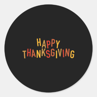 Sticker Rond Conception de Thanksgiving joyeuse adorable couleu