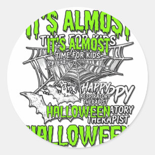 Sticker Rond Conception de toile d'araignée d'Halloween pour th