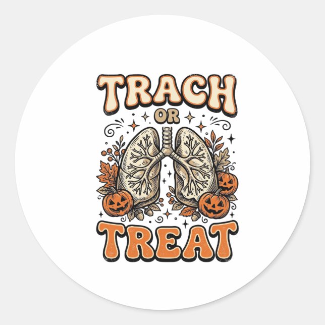 Sticker Rond Conception de trachéotomie pour infirmière d'Hallo (Devant)