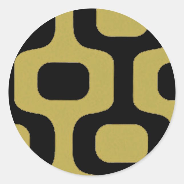 Sticker Rond Conception de trottoir de plage d'Ipanema (Devant)