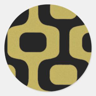 Sticker Rond Conception de trottoir de plage d'Ipanema