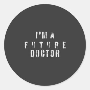 Sticker Rond Conception de typographie grunge de futur docteur