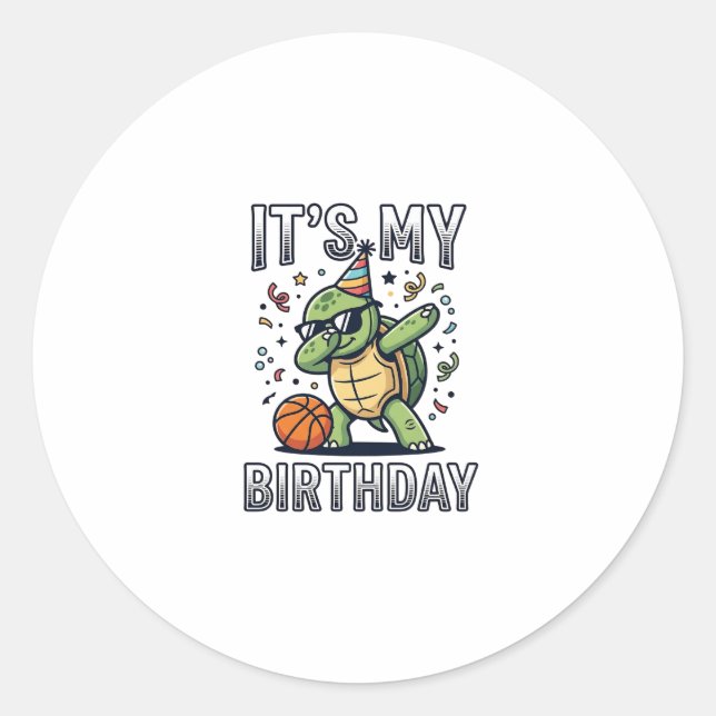 Sticker Rond Conception de vecteur de fête d'anniversaire de ba (Devant)