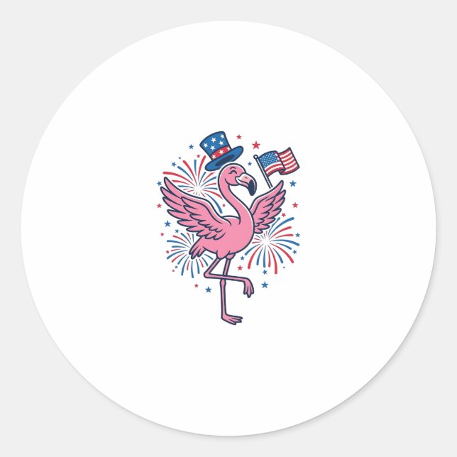 Sticker Rond Conception de vecteur de feux d'artifice de flaman (Devant)