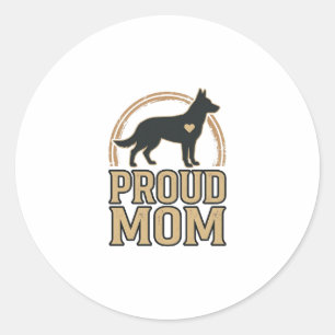 Sticker Rond Conception de vecteur vintage silhouette de chien
