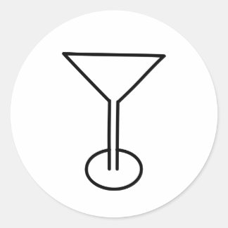 STICKER ROND CONCEPTION DE VERRE MARTINI
