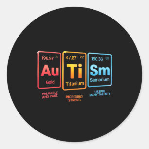 Sticker Rond Conception d'élément de science sur l'autisme insp