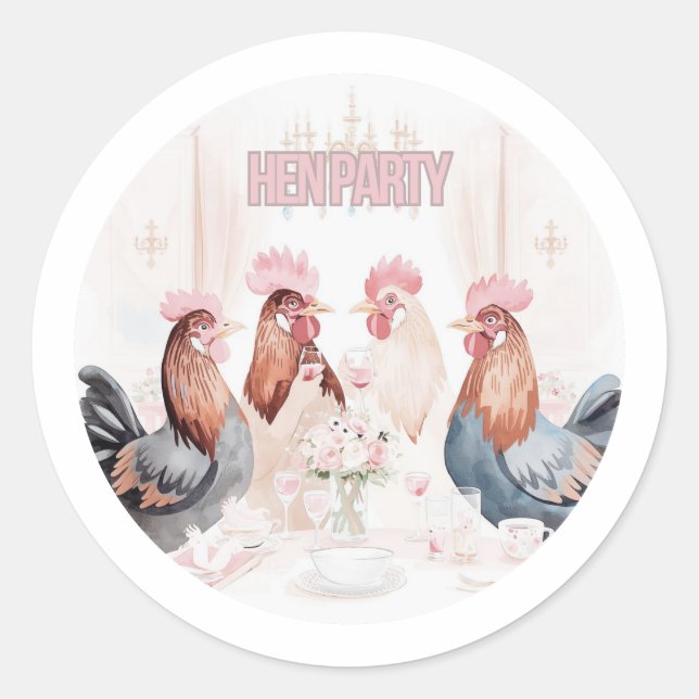 Sticker Rond Conception d'enterrement de vie de jeune fille | P (Devant)