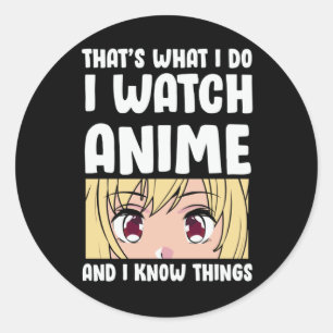 Sticker Rond Conception des devis Je regarde Anime
