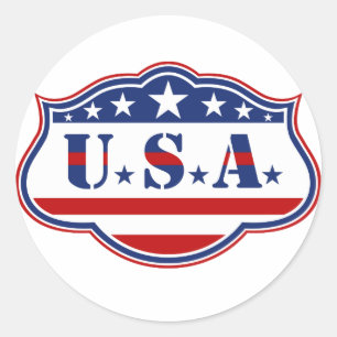 Sticker Rond Conception des Etats-Unis