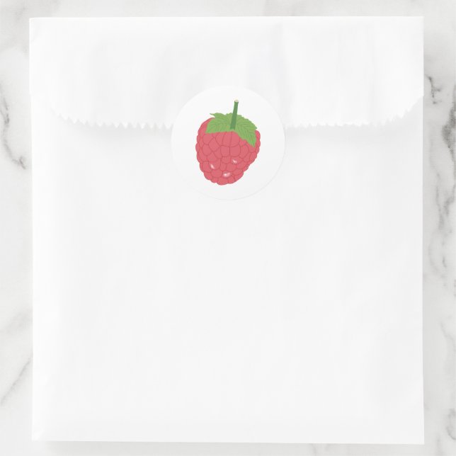Sticker Rond Conception des fruits de framboise (Sac)