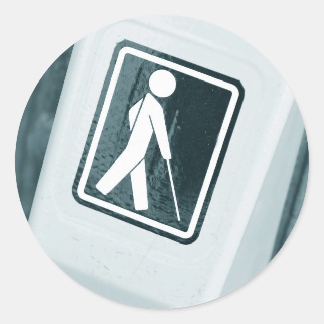 Sticker Rond Conception des panneaux aveugles (Devant)