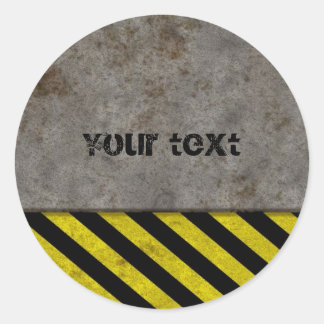 Sticker Rond Conception des rayures de danger