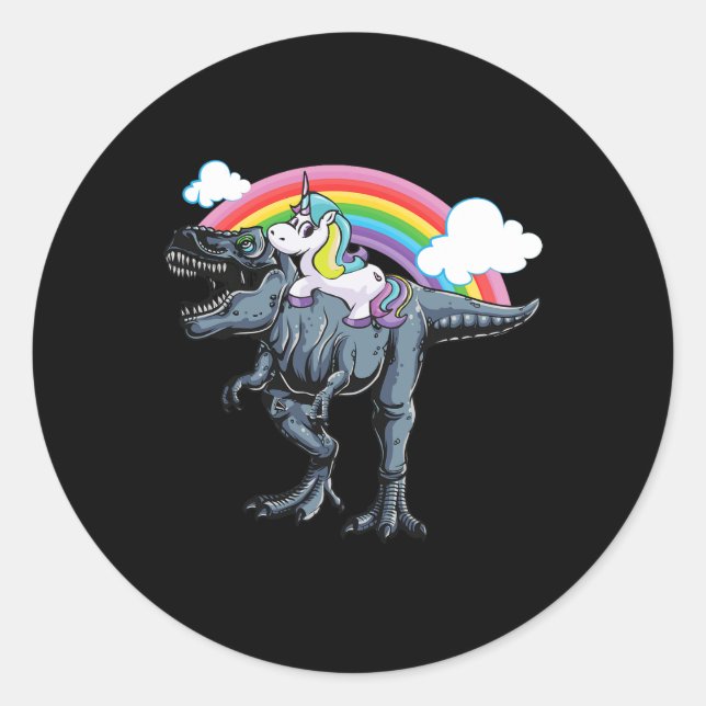 Sticker Rond Conception d'Halloween pour enfants licorne montan (Devant)