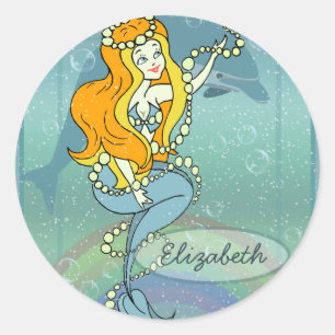 Sticker Rond Conception d'illustration d'arc-en-ciel et de