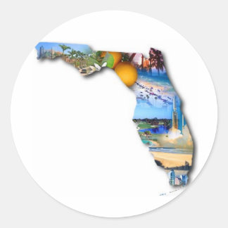 STICKER ROND CONCEPTION D'IMAGES FLORIDES