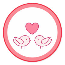 Conception d'oiseau mignon et de cœur d'amour