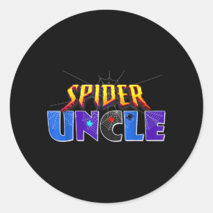 Sticker Rond Conception d'oncle araignée Fête des pères tenue a