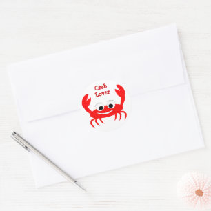 Sticker Rond Conception du crabe