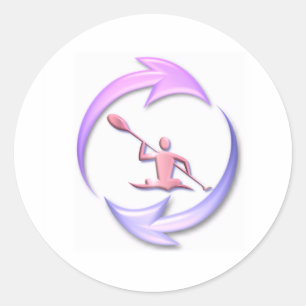 Sticker Rond Conception du cycle Kayak