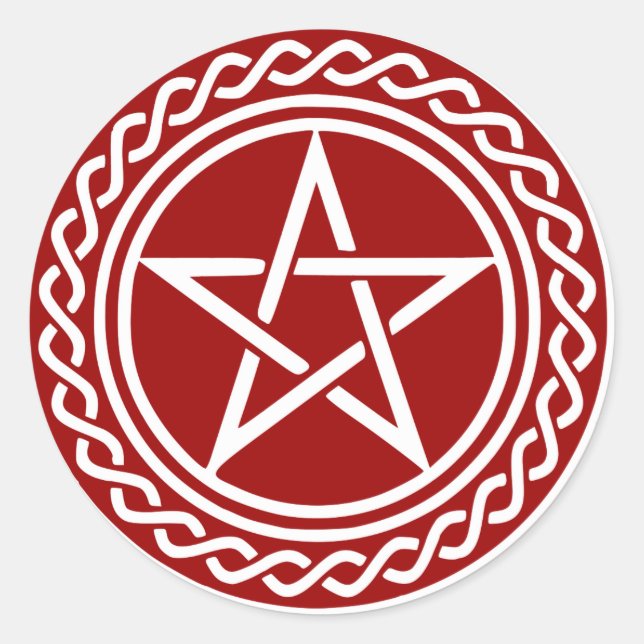 Sticker Rond Conception du pentacle (Devant)