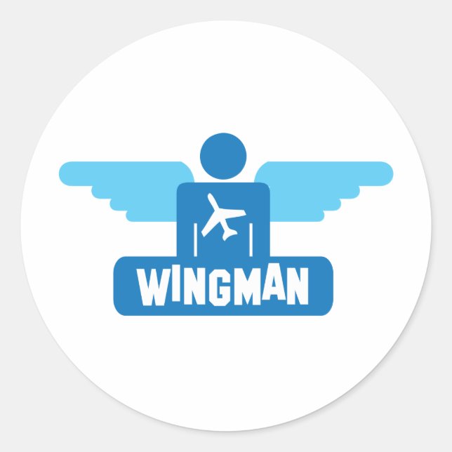 Sticker Rond conception du pilote wingman (Devant)