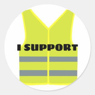 Sticker Rond Conception du support du gilet jaune