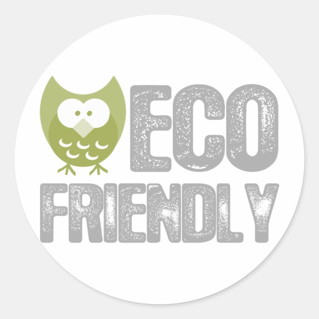 Sticker Rond Conception écologique ! Produit écologique ! (Devant)