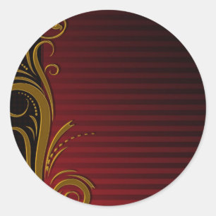 Sticker Rond Conception élégante de défilement