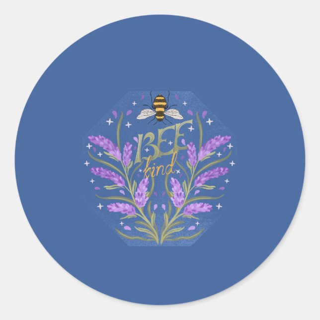 Sticker Rond Conception florale d'abeilles - Message de motivat (Devant)