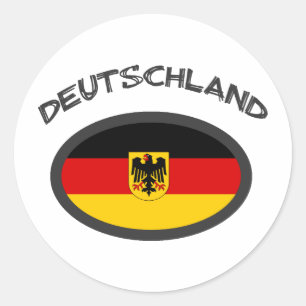Sticker Rond Conception fraîche de drapeau du Deutschland !