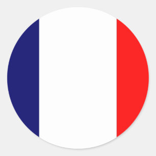 Sticker Rond Conception française de drapeau - OUI !