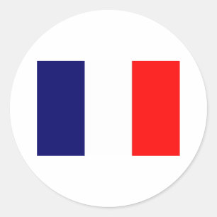 Sticker Rond Conception française de drapeau - OUI !