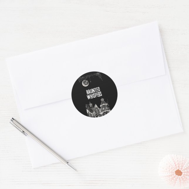 Sticker Rond Conception Joyeux Halloween (Enveloppe)