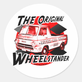 Sticker Rond conception Little Red Wagon