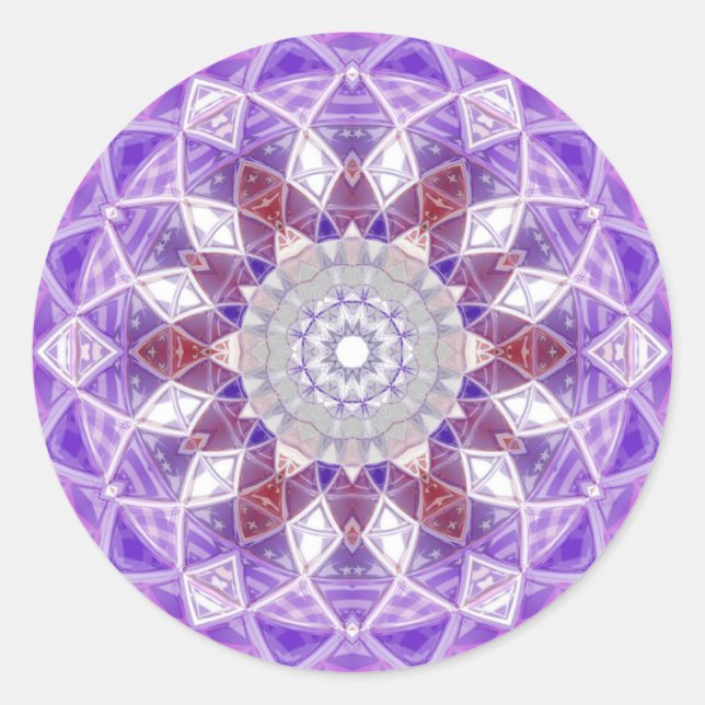 Sticker Rond conception mandala (Devant)