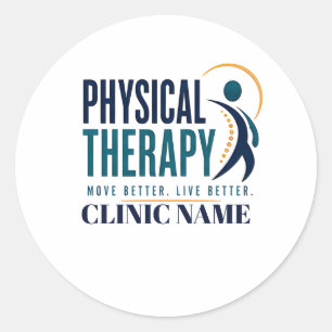 Sticker Rond Conception Médicale de Thérapie Physique