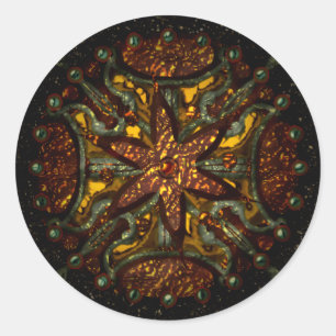 Sticker Rond Conception métallique