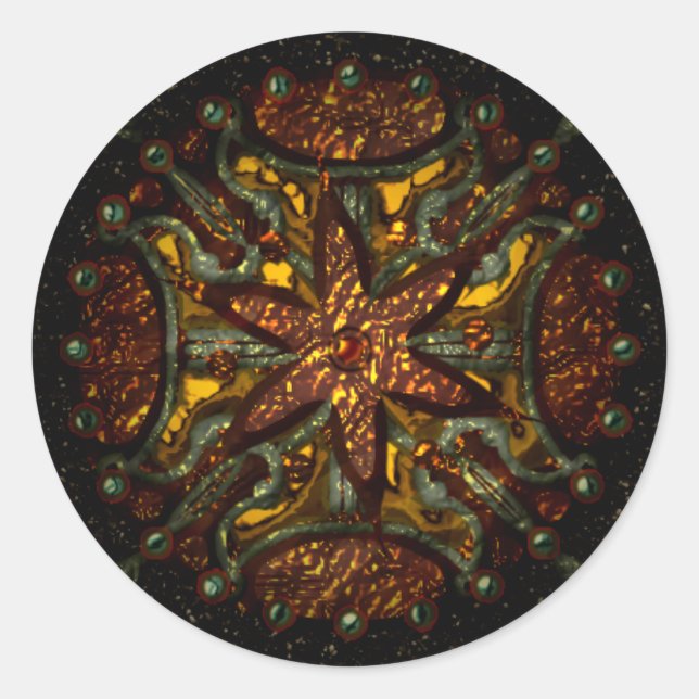 Sticker Rond Conception métallique (Devant)