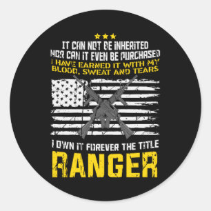 Sticker Rond Conception militaire des Rangers