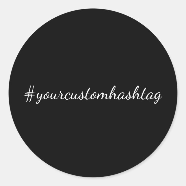 Sticker Rond Conception noire tendance d'écriture moderne de ha (Devant)