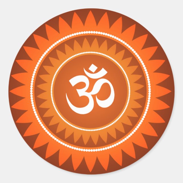Sticker Rond Conception Om (Devant)