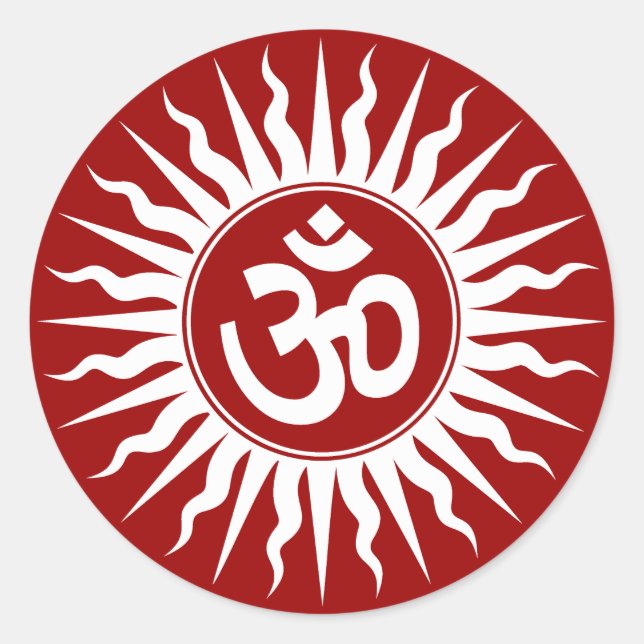 Sticker Rond Conception Om (Devant)