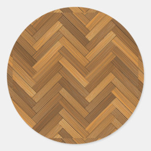 Sticker Rond Conception parquet en bois