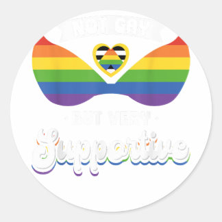 Sticker Rond Conception Pas Gay Mais Très Supportante