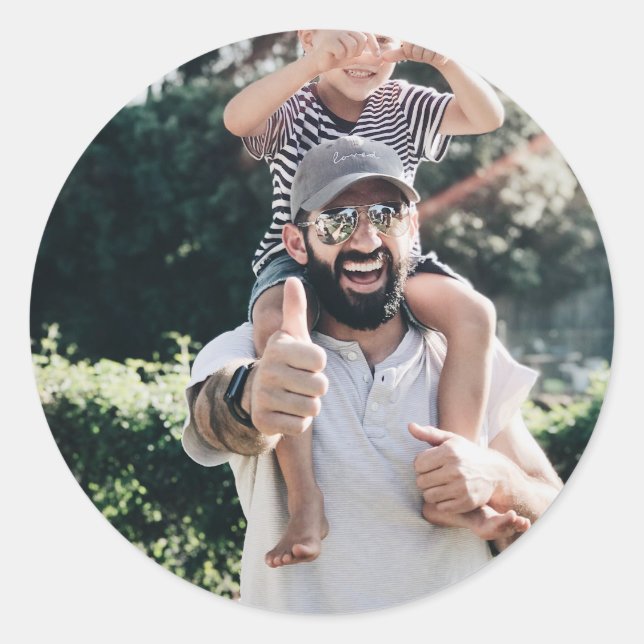 Sticker Rond Conception personnalisée de photos vous-même (Devant)