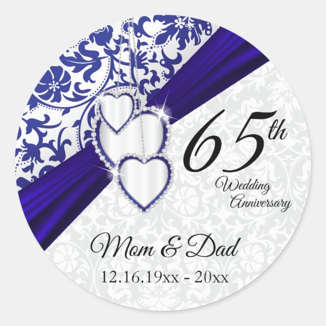 Sticker Rond Conception pour le 45e / 65e anniversaire de maria (Devant)