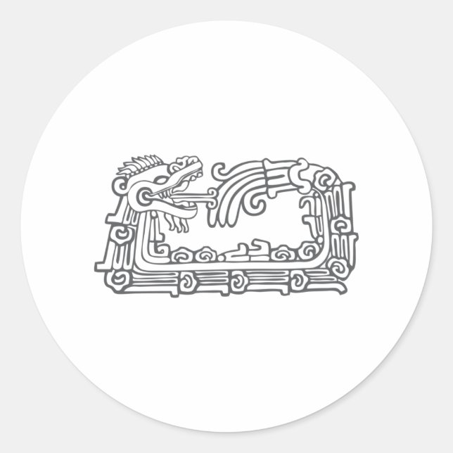 Sticker Rond Conception Quetzalcoatl (Devant)