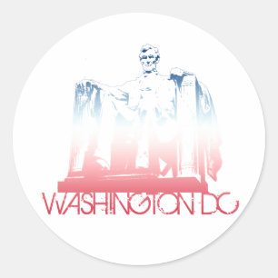 Sticker Rond Conception Skyline de Washington DC